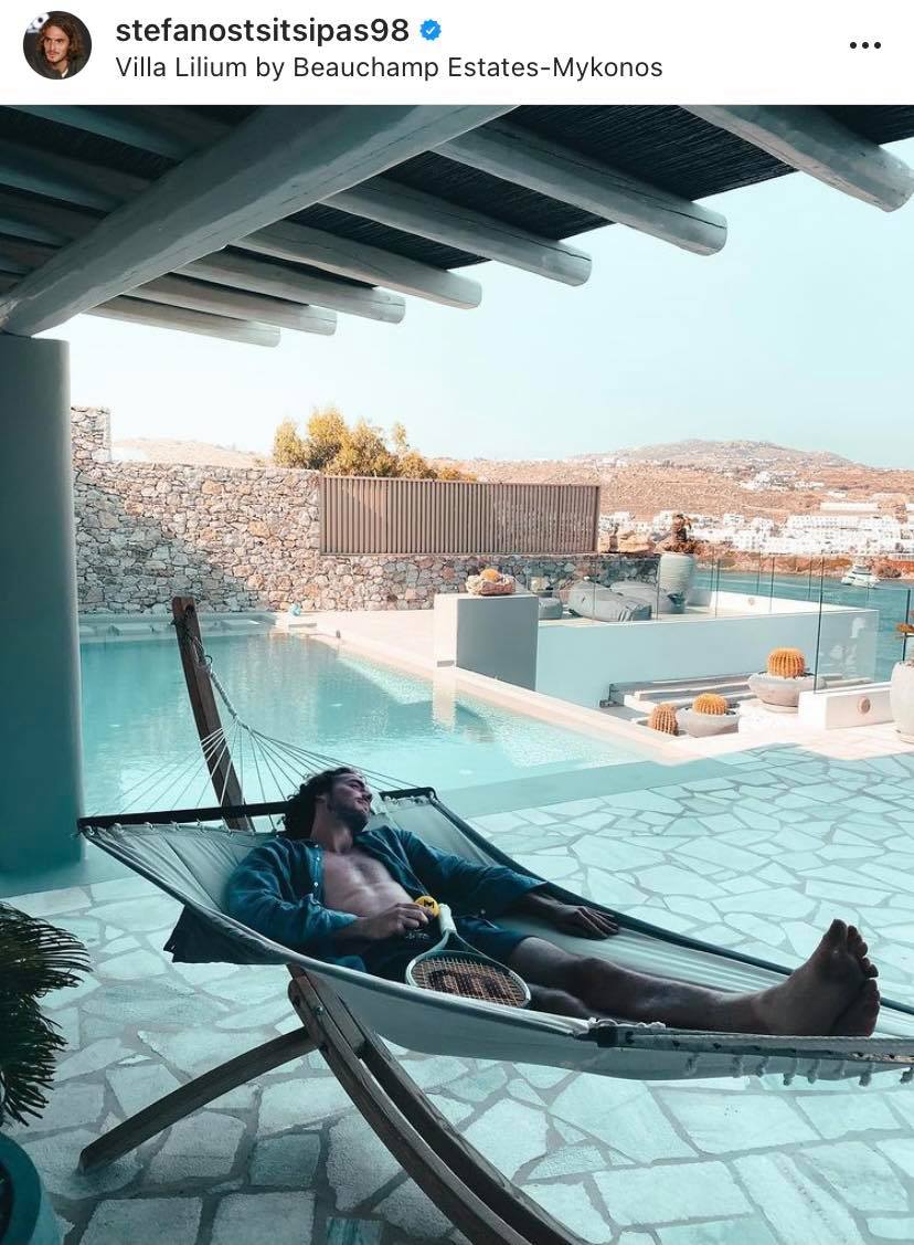 Ο Στέφανος Τσιτσιπάς στη Μύκονο